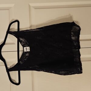 Victorias Secret Pink Black Mesh Crop Top From Pink